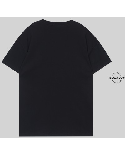 Alexander McQueen t shirt nera puro cotone scritte logo Alexander Mcqueen black