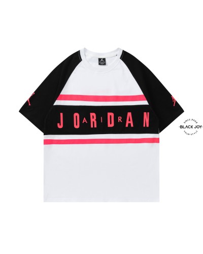 Air Jordan t shirt bianca con scritta fluo Air Jordan