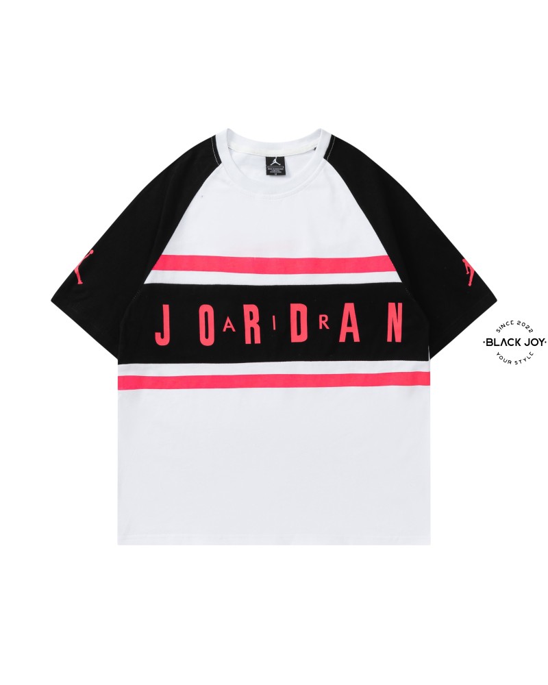 Air Jordan t shirt bianca con scritta fluo Air Jordan