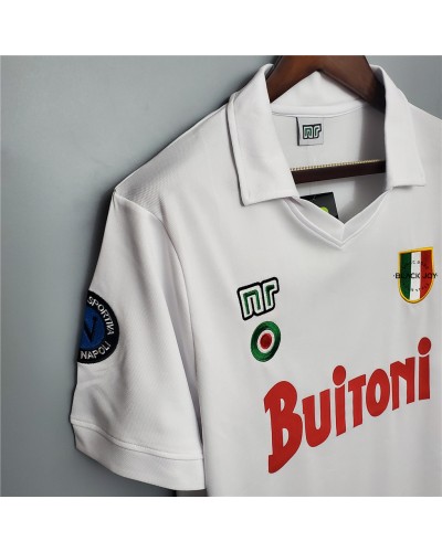 Napoli maglia calcio retrò 1987 1988 bianca trasferta SSC Napoli vintage