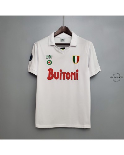 Napoli maglia calcio retrò 1987 1988 bianca trasferta SSC Napoli vintage