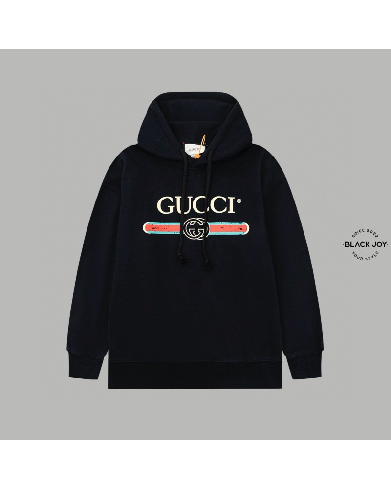 Gucci felpa con cappuccio nera classic Gucci