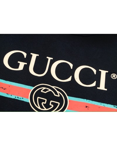 Gucci felpa con cappuccio nera classic Gucci