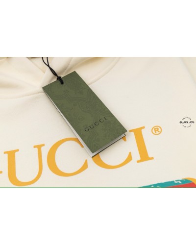 Gucci felpa bianca con cappuccio classic Gucci
