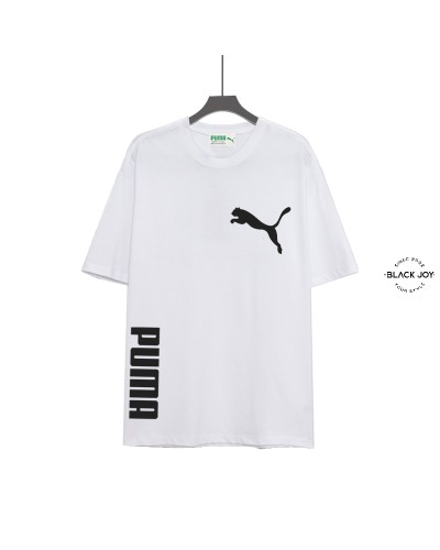 Puma t-shirt in cotone con logo grande fianco Puma bianca