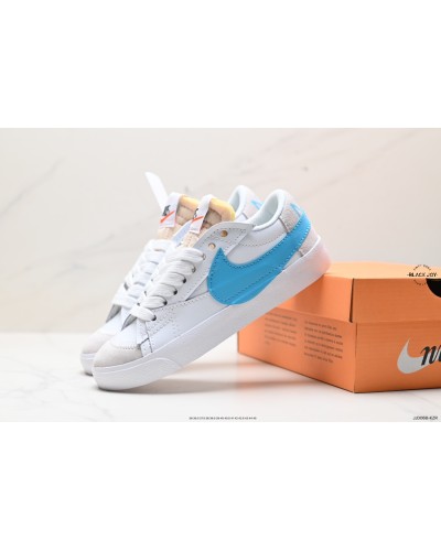 Nike blazer jumbo low bianche azzurre