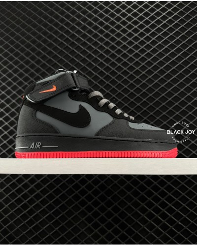 Nike air force mid 1 black camoscio red sneakers special nike