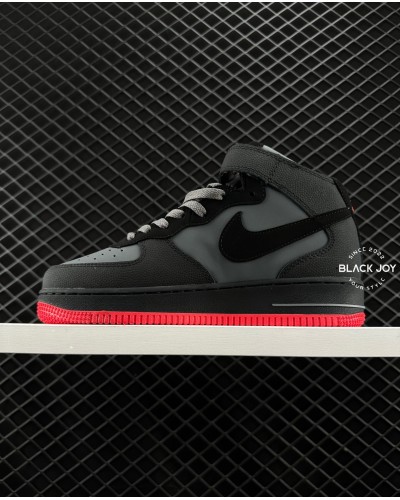 Nike air force mid 1 black camoscio red sneakers special nike