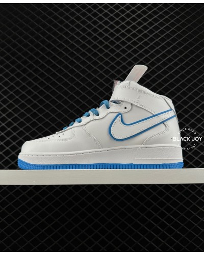 Nike air force mid 1 white blue