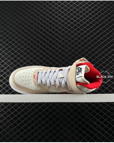 Nike air force mid bicolor beige rosse sneakers nike