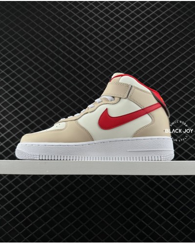 Nike air force mid bicolor beige rosse sneakers nike