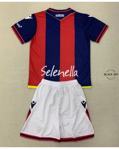 Kit bologna home maglia e pantaloncini bologna 24 25