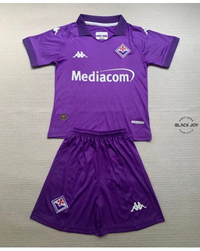 Kit fiorentina 24 25 home maglia e pantaloncini fiorentina