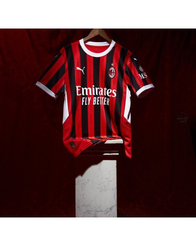 Kit milan home 24 25 maglia e pantaloncini AC Milan
