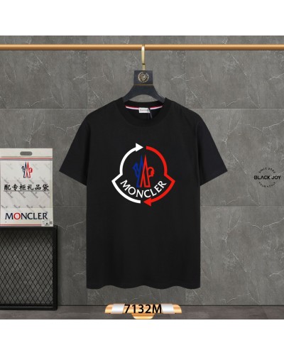 Moncler t-shirt nera maglia cotone moncler