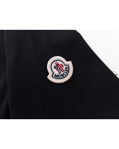 Moncler t-shirt nera maglia cotone moncler
