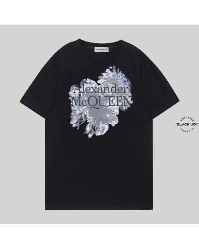 Alexander MCQueen t-shirt black nera in cotone