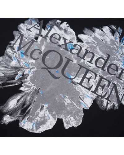 Alexander MCQueen t-shirt black nera in cotone