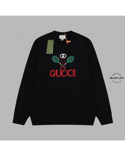 Gucci felpa girocollo gucci tennis nera black unisex