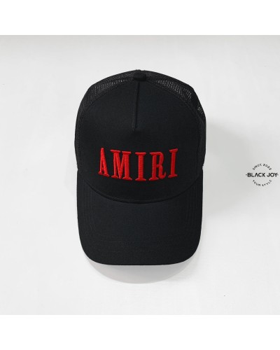 Amiri berretto regolabile cappello Amiri nero e rosso
