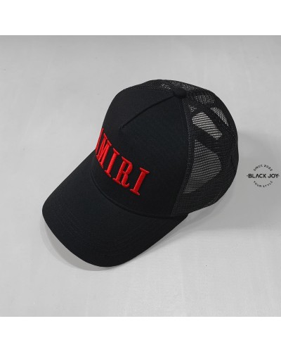 Amiri berretto regolabile cappello Amiri nero e rosso